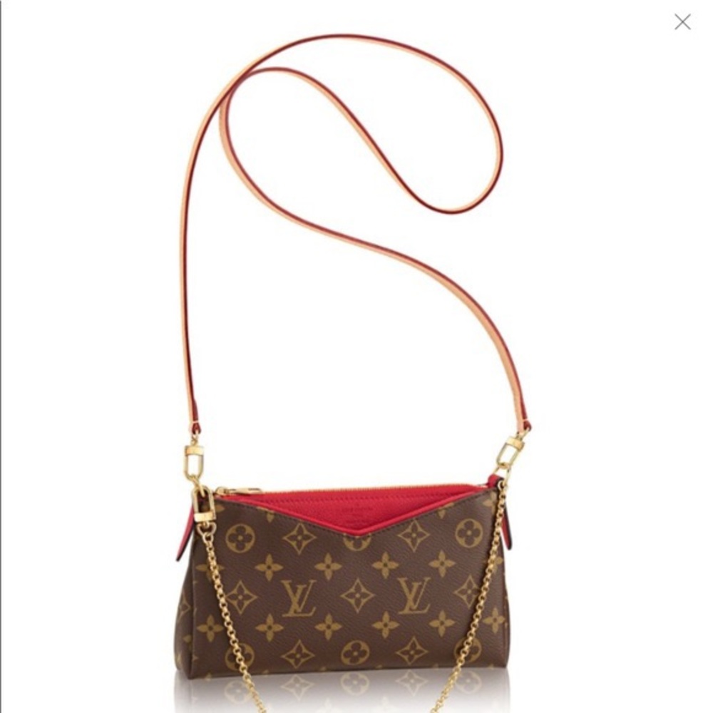 Louis Vuitton Pallas Clutch in Red